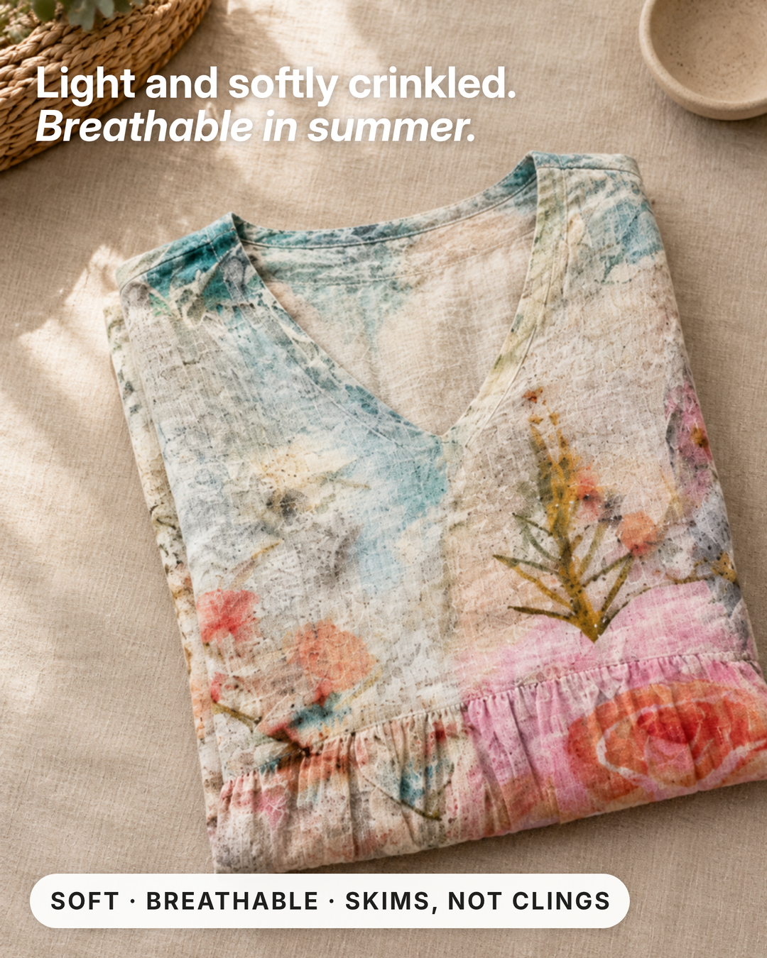 Savannah | Floral Summer Dress fabric close-up