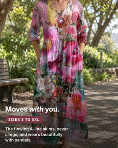 Sephia | Floral Summer Midi Dress fit and sizes