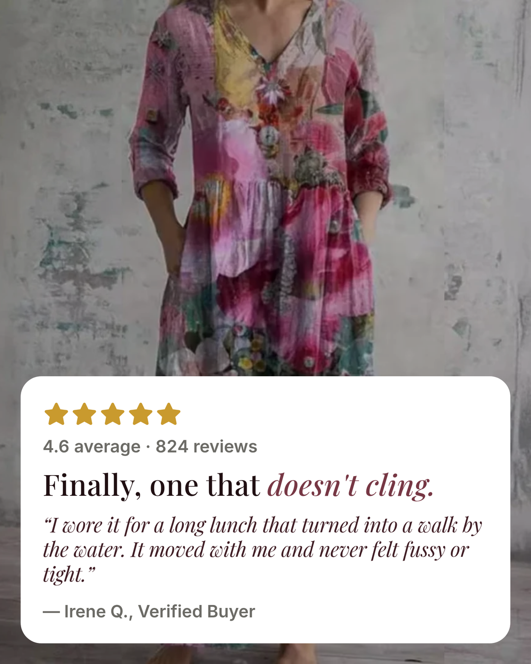 Sephia | Floral Summer Midi Dress five star customer review
