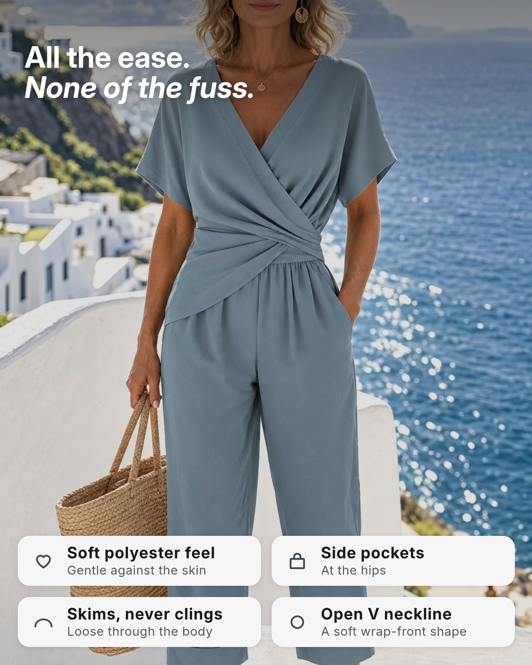 Shania | Wrap-Front Two-Piece Set benefits