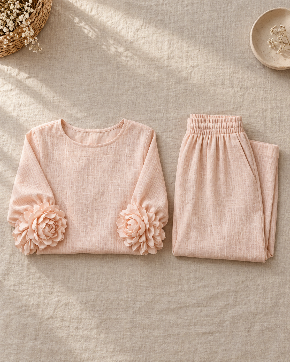 Sharni | Floral Cuff Two-Piece Set