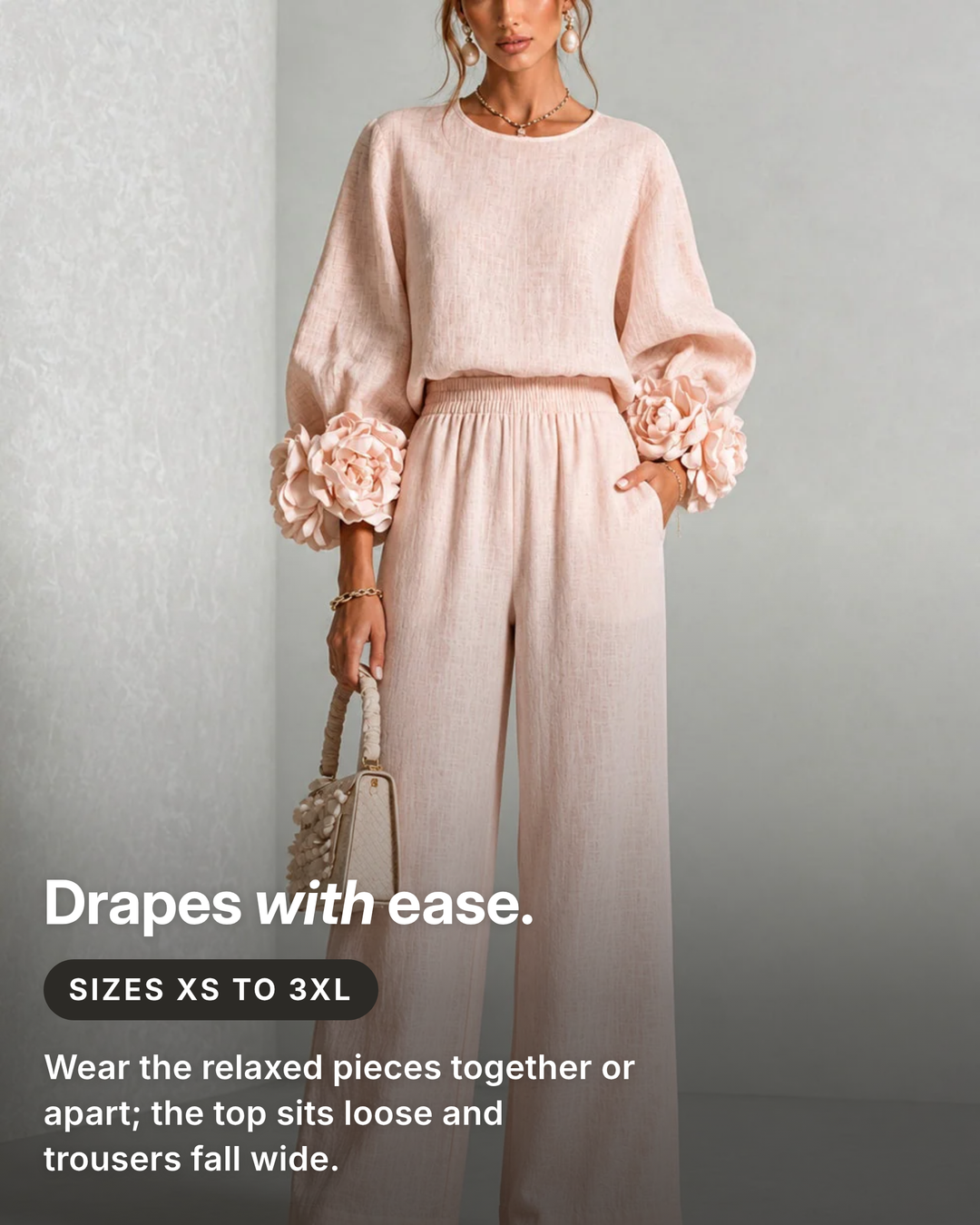 Sharni | Floral Cuff Two-Piece Set fit and sizes