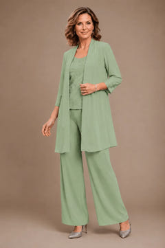 Sparkle | Embroidered Three-Piece Pant Set