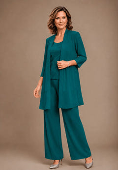Sparkle | Embroidered Three-Piece Pant Set