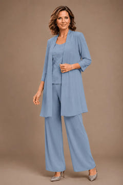 Sparkle | Embroidered Three-Piece Pant Set