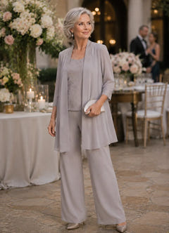 Sparkle | Embroidered Three-Piece Pant Set