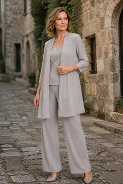 Sparkle | Embroidered Three-Piece Pant Set