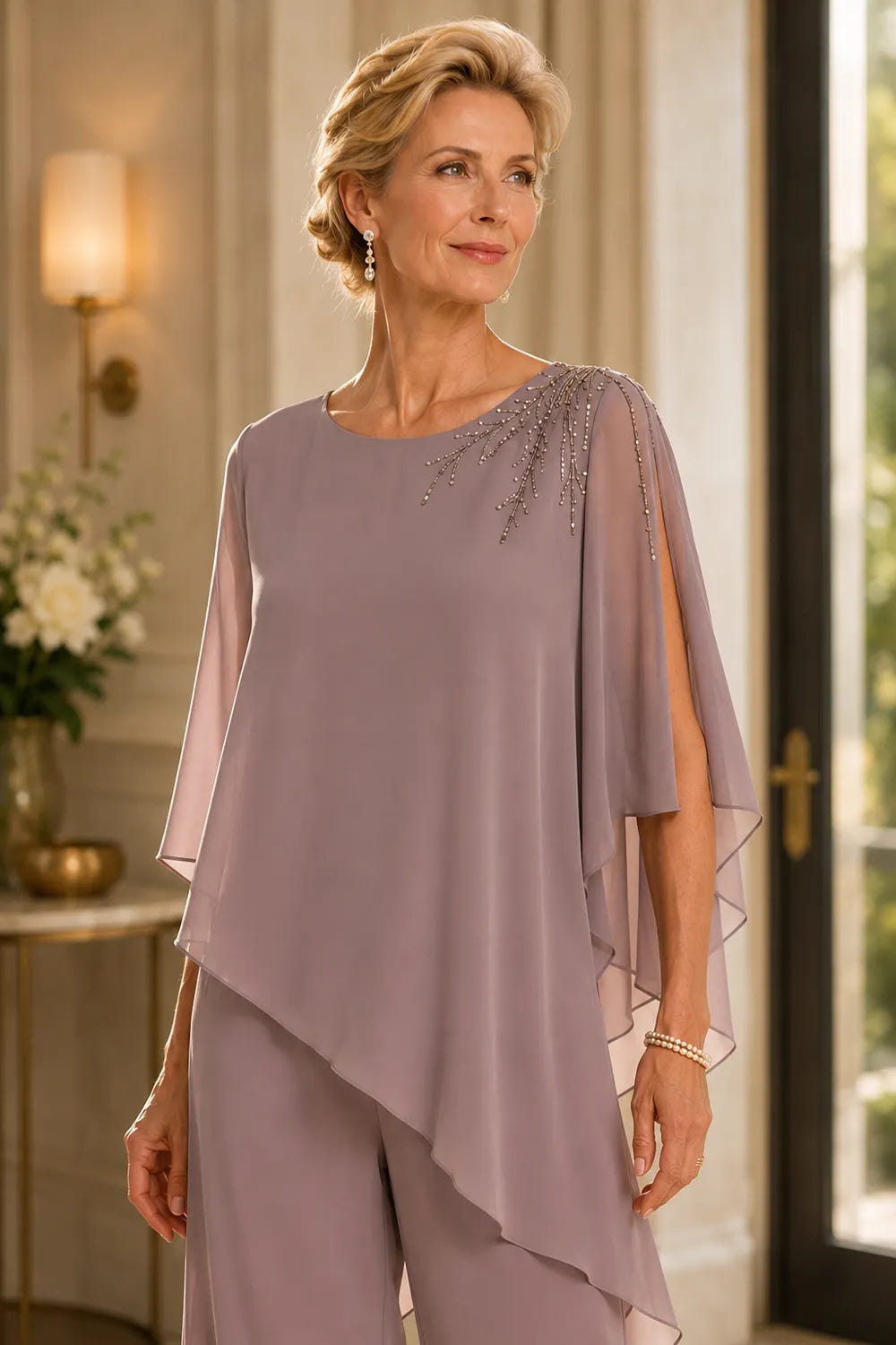Dory | Embellished Chiffon Pant Suit