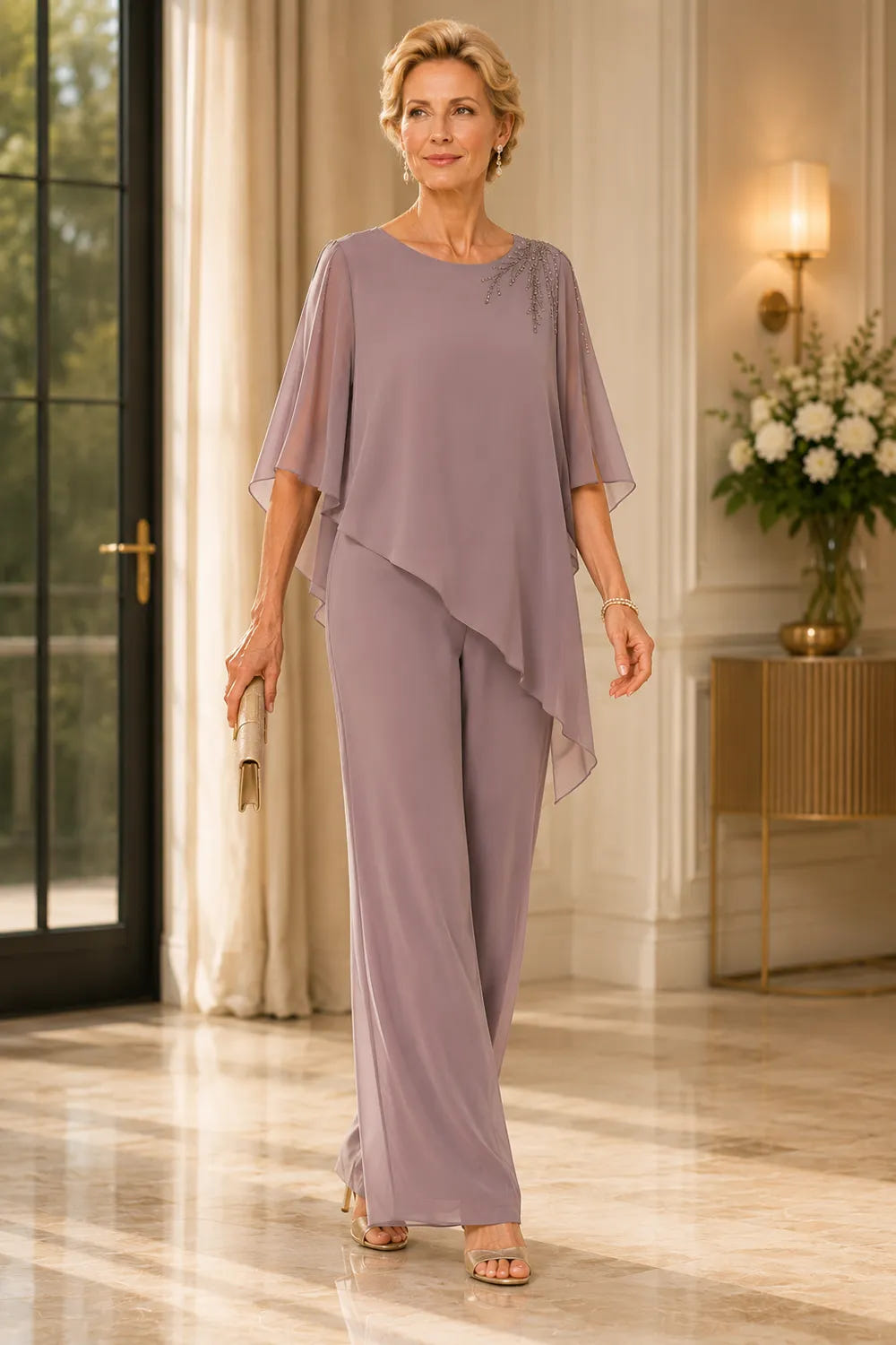 Dory | Embellished Chiffon Pant Suit