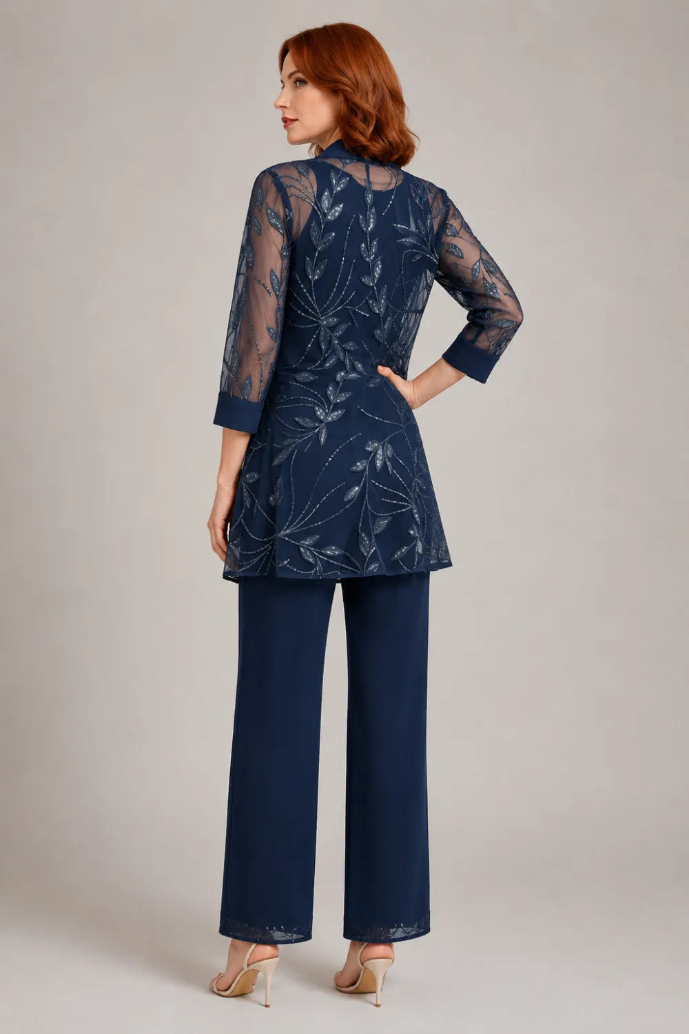 Nix | Chiffon Three-Piece Pant Suit