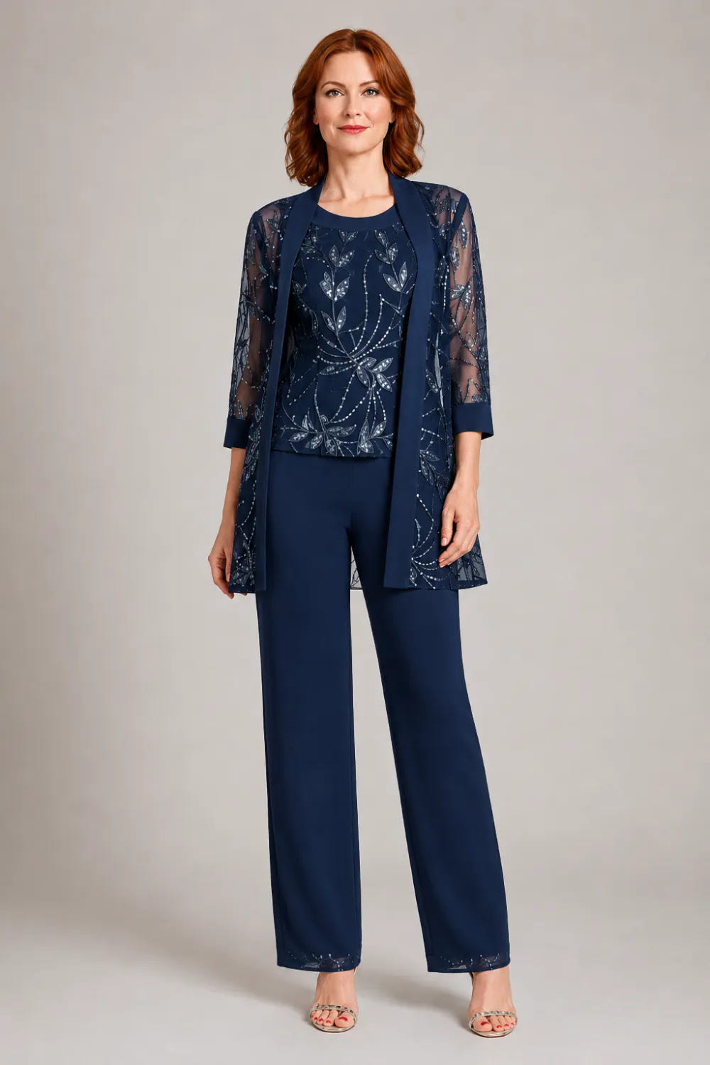 Nix | Chiffon Three-Piece Pant Suit