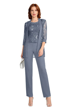 Nix | Chiffon Three-Piece Pant Suit