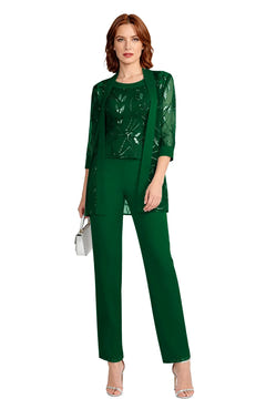 Nix | Chiffon Three-Piece Pant Suit