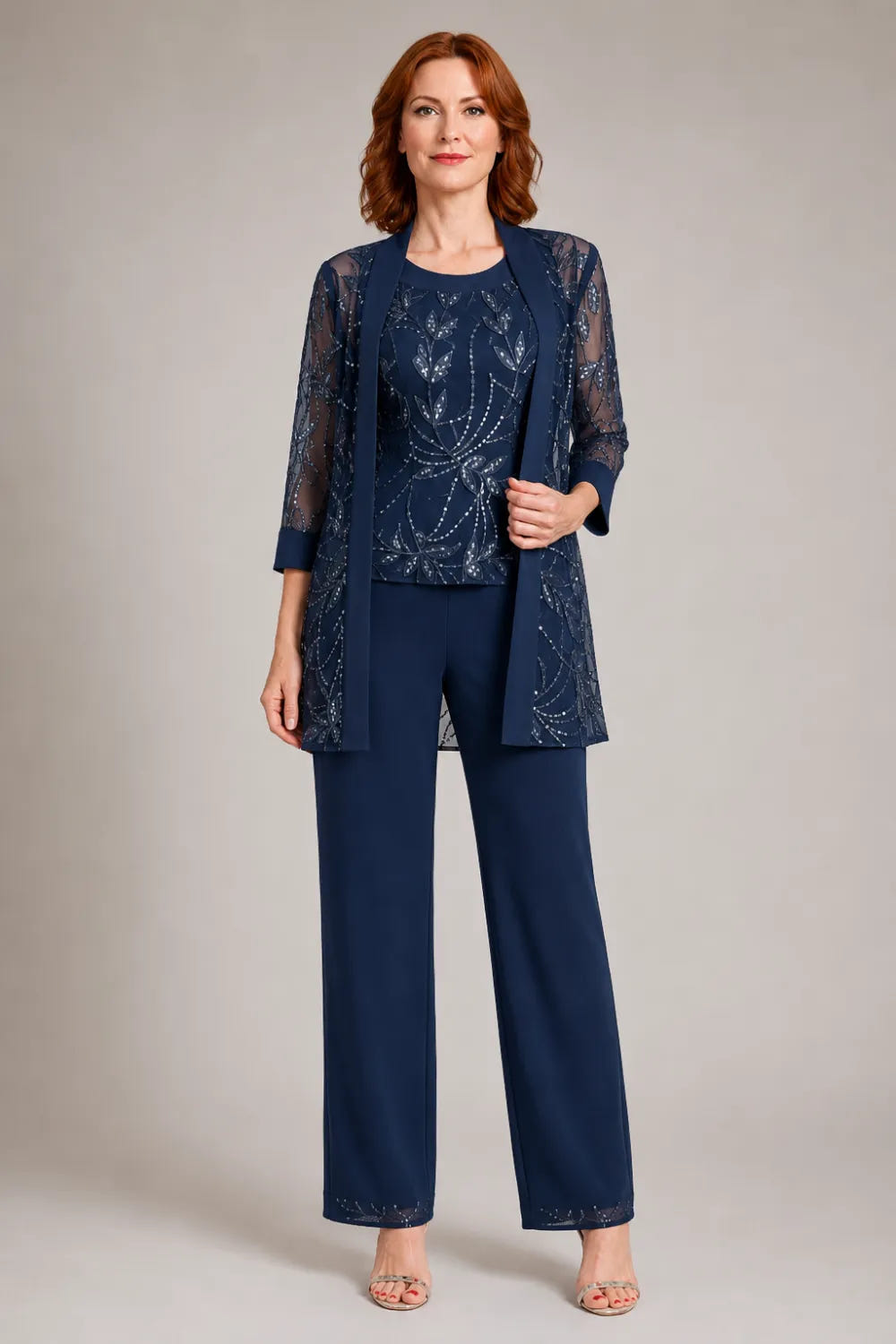 Nix | Chiffon Three-Piece Pant Suit