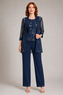 Nix | Chiffon Three-Piece Pant Suit