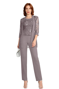 Nix | Chiffon Three-Piece Pant Suit