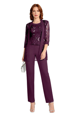 Nix | Chiffon Three-Piece Pant Suit