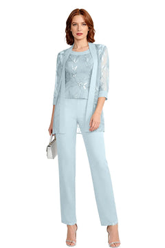 Nix | Chiffon Three-Piece Pant Suit