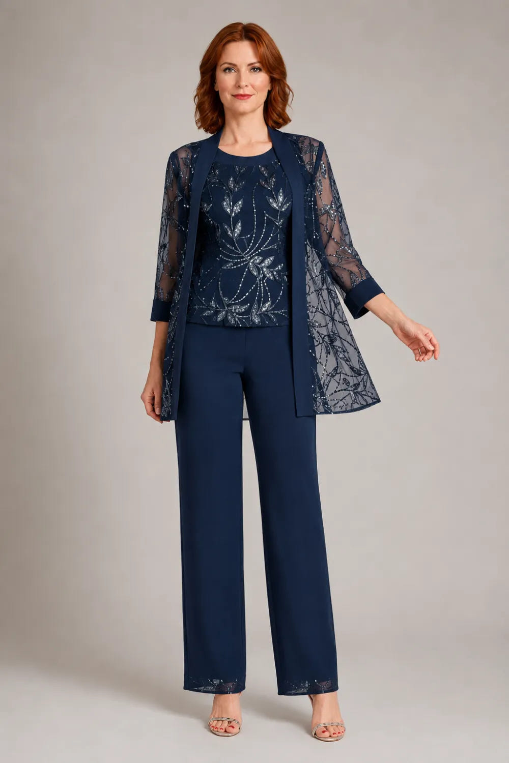 Nix | Chiffon Three-Piece Pant Suit