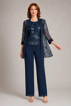 Nix | Chiffon Three-Piece Pant Suit