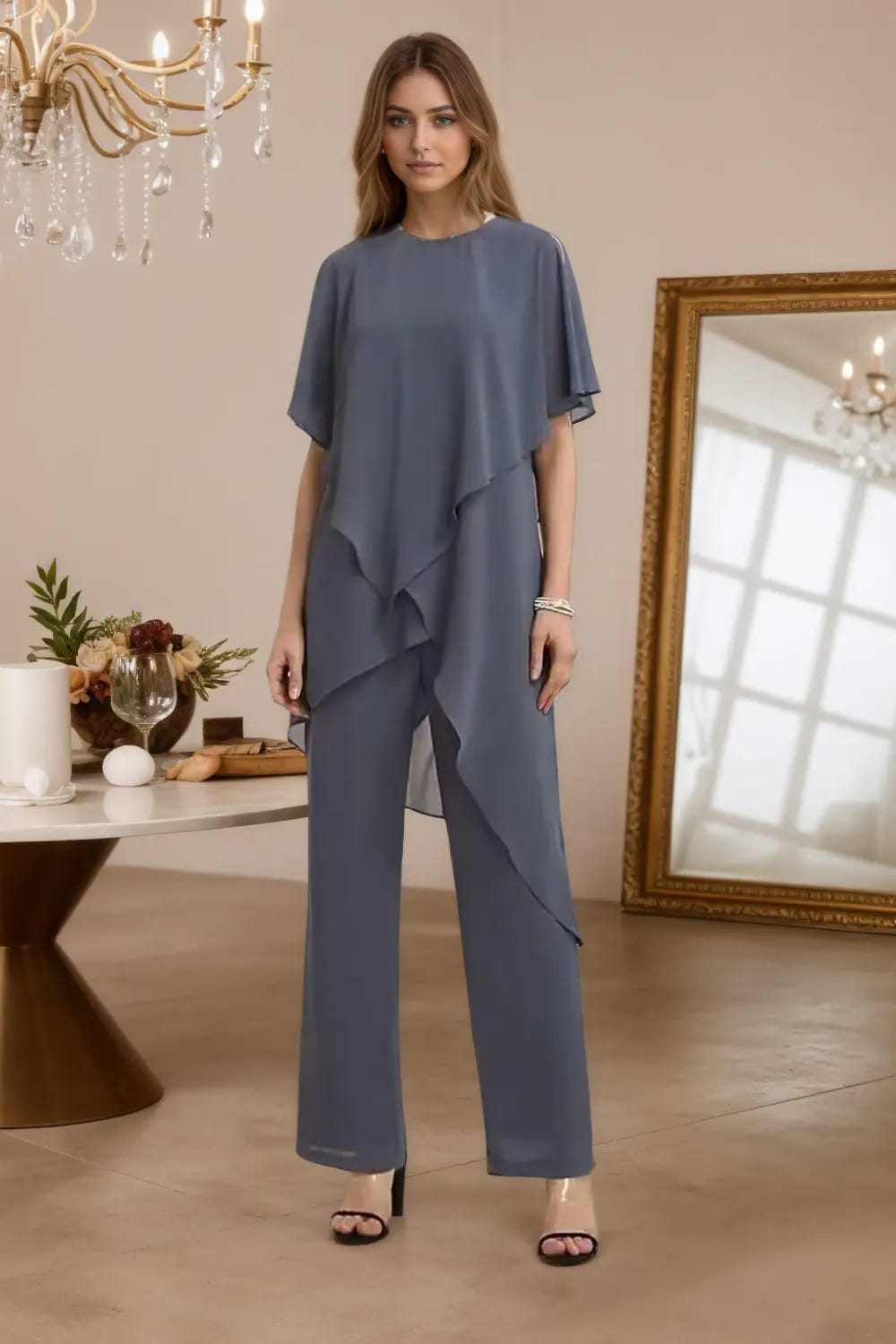 Pamela | Chiffon Two-Piece Formal Set