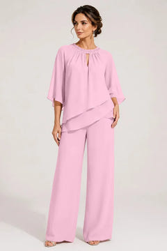 Sine | Beaded Neckline Evening Suit