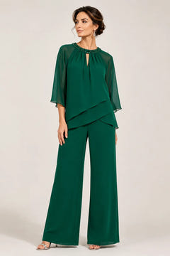 Sine | Beaded Neckline Evening Suit