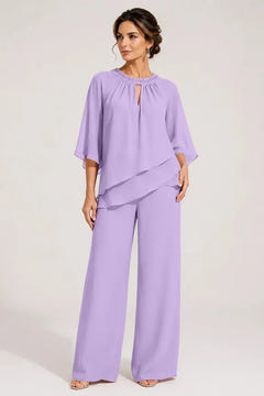 Sine | Beaded Neckline Evening Suit