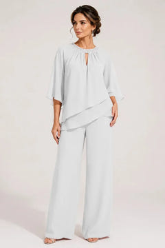 Sine | Beaded Neckline Evening Suit