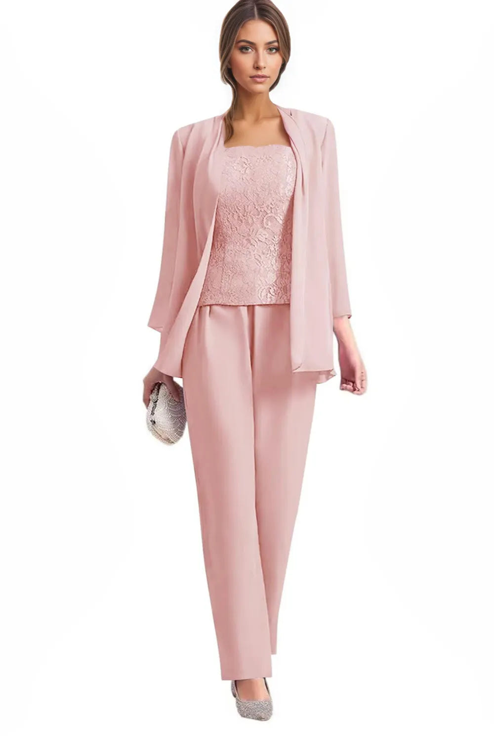 Averil | Three-Piece Chiffon Pant Suit