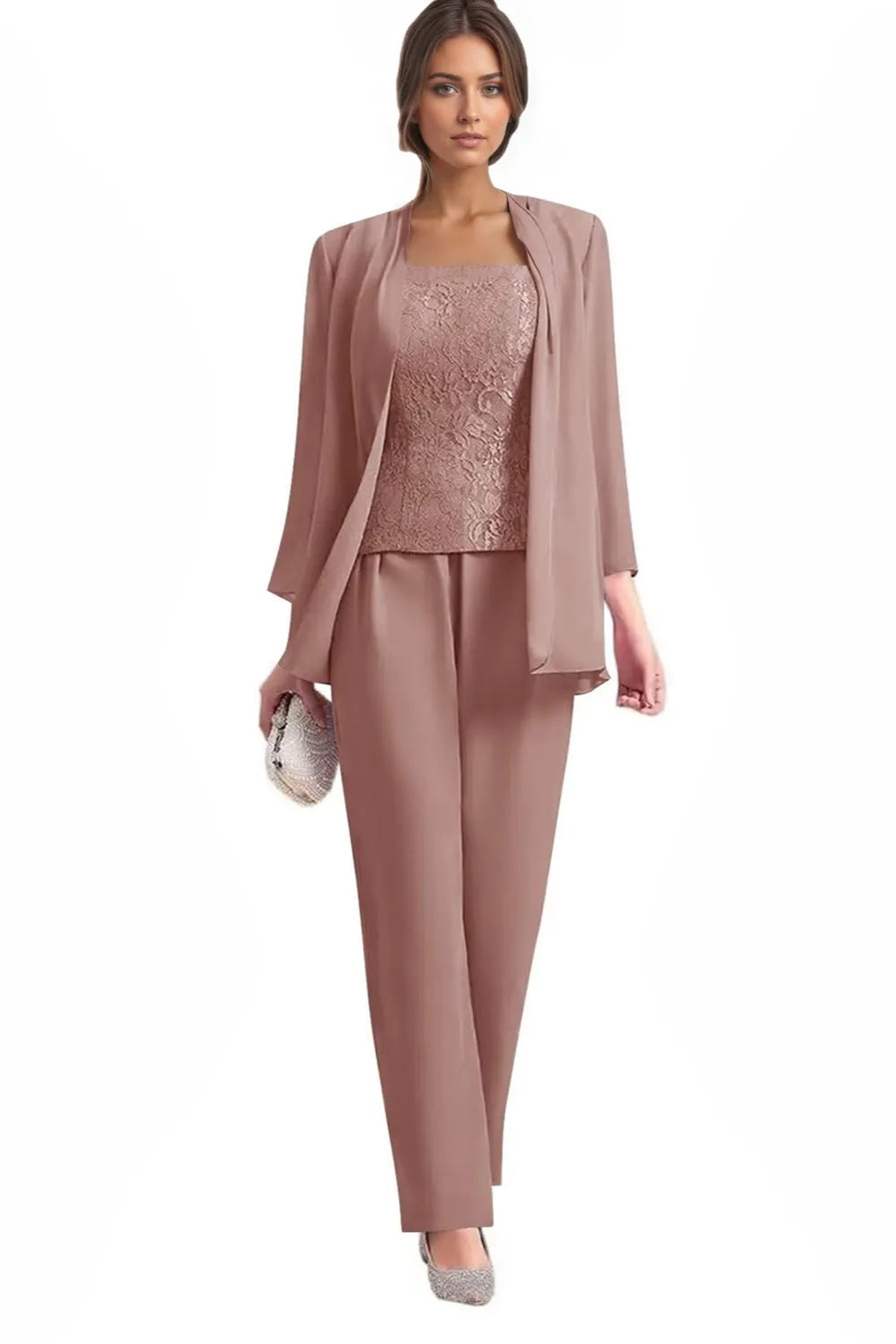 Averil | Three-Piece Chiffon Pant Suit