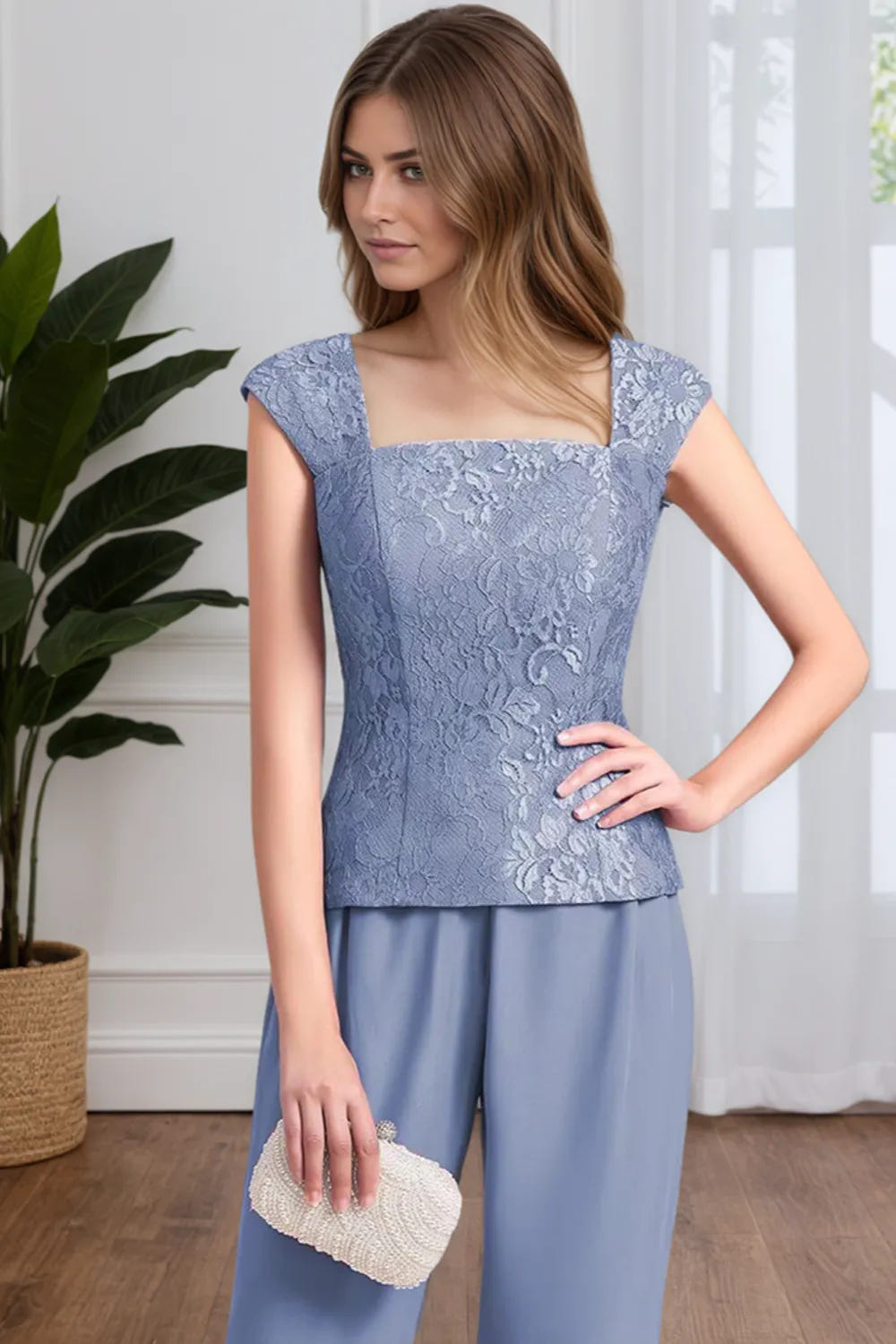 Averil | Three-Piece Chiffon Pant Suit