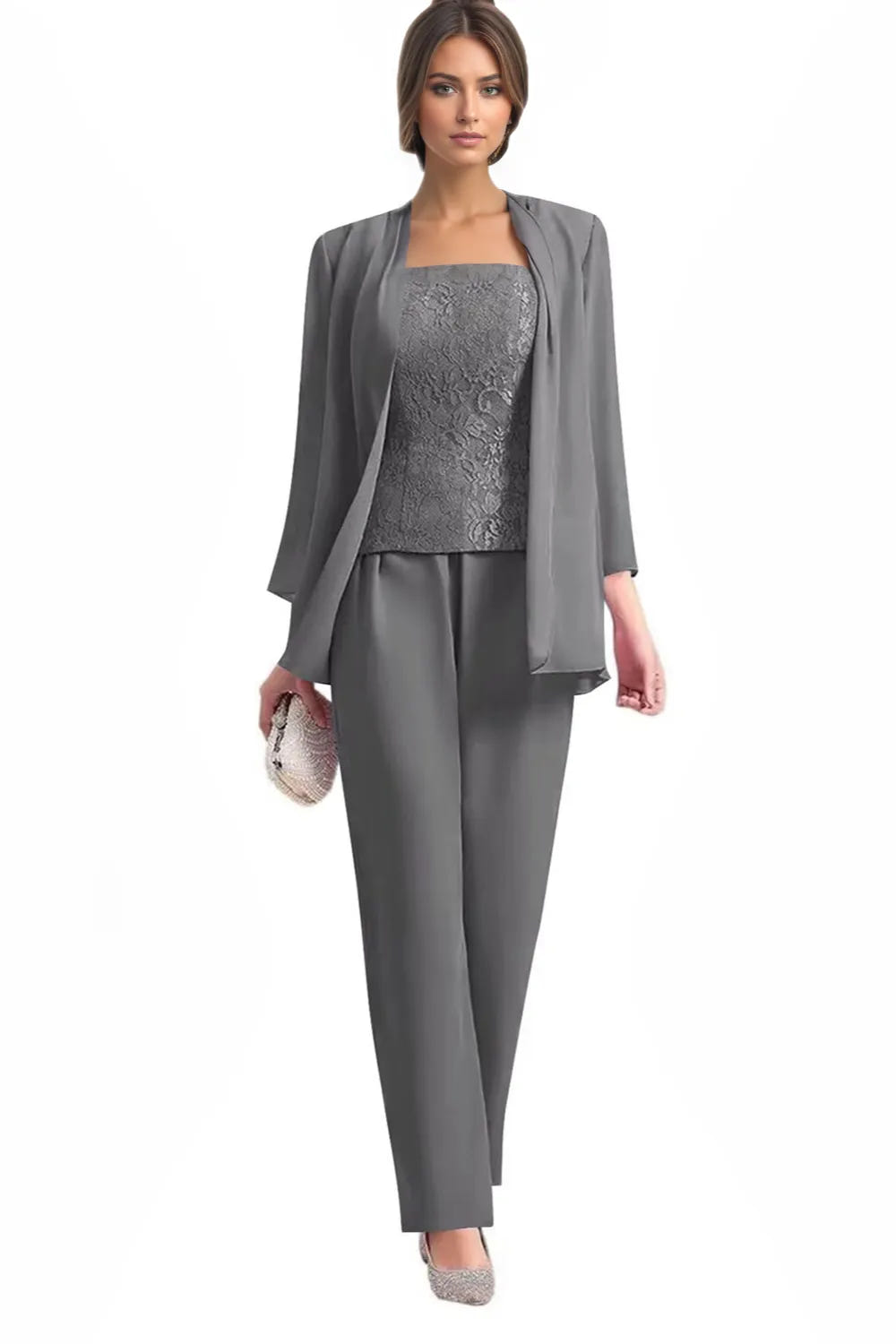 Averil | Three-Piece Chiffon Pant Suit