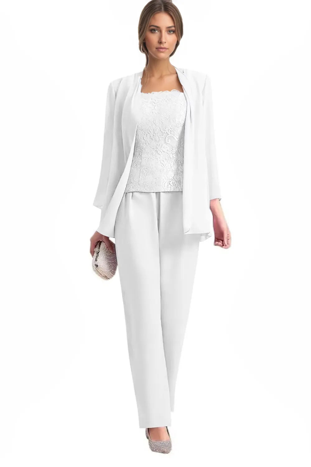 Averil | Three-Piece Chiffon Pant Suit