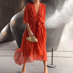 Rosamund | Elegant V-neck Dress