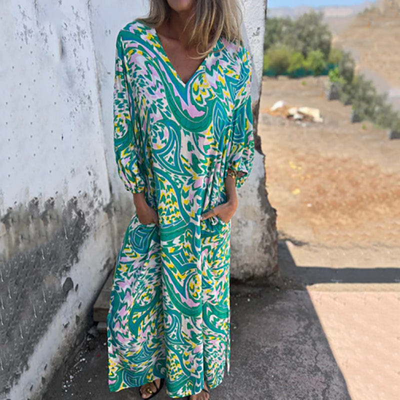 Samantha | Abstract Boho Maxi