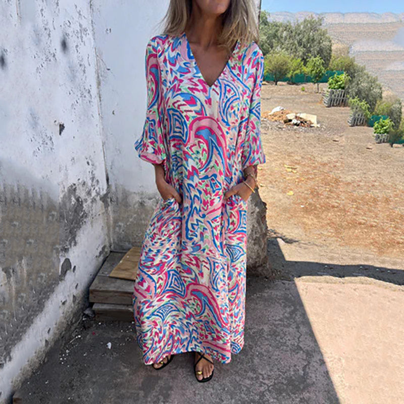 Samantha | Abstract Boho Maxi