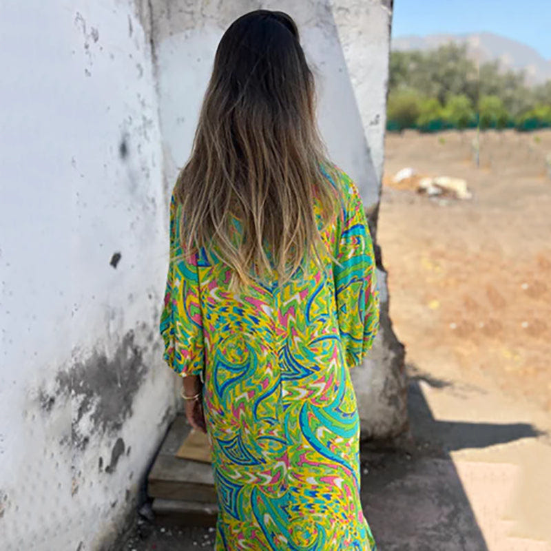 Samantha | Abstract Boho Maxi