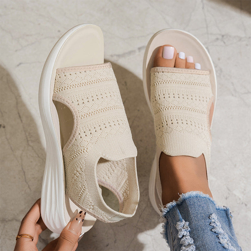 Hero | Breathable Knit Platform Sandals