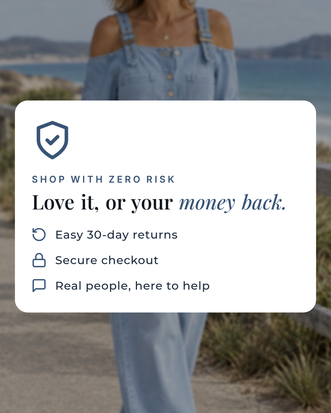 Stevie | Off-Shoulder Denim Jumpsuit money-back guarantee