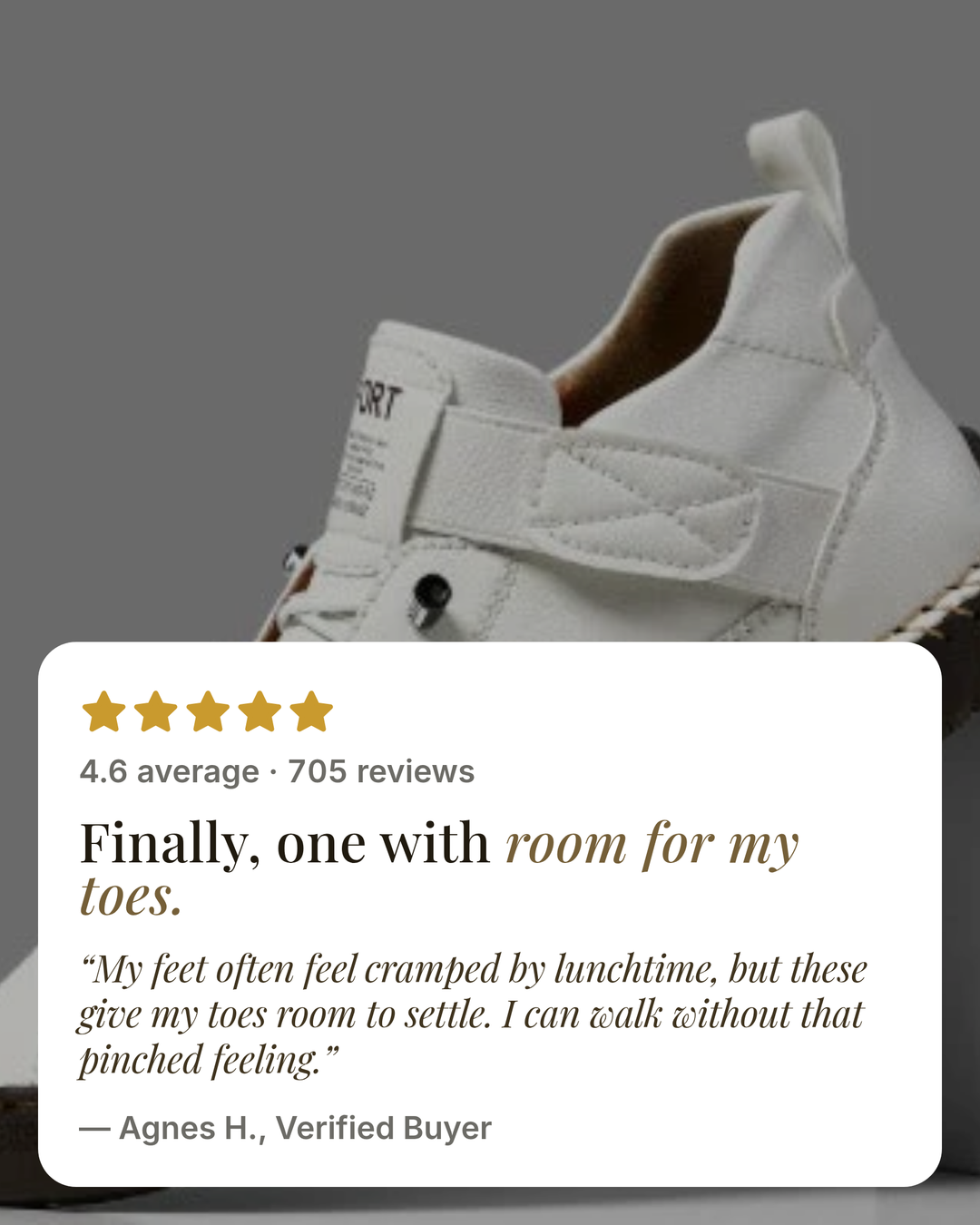 Swinburne | Comfort Arch Sneakers five star customer review