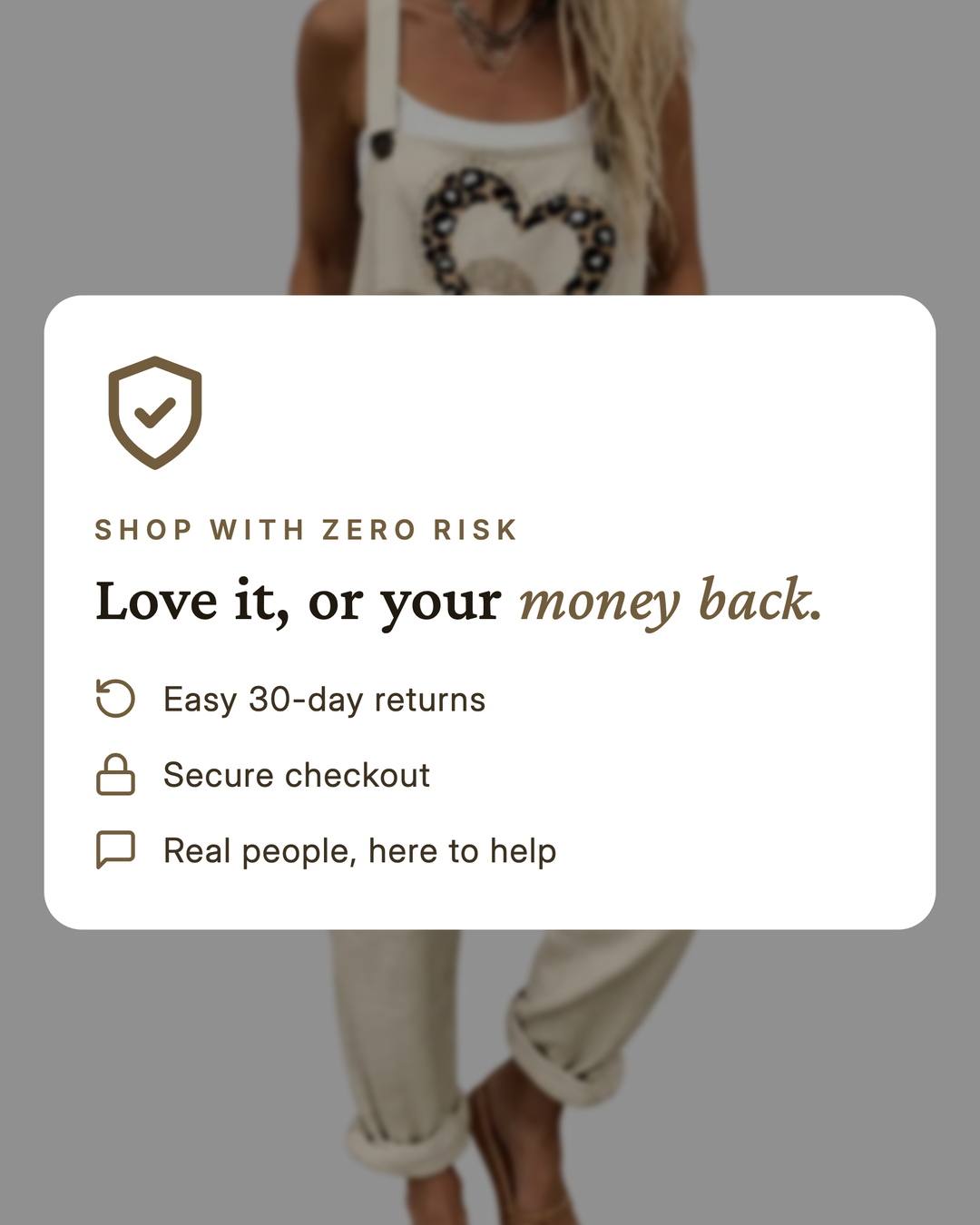 Tomos | Soft Heart Jumpsuit money-back guarantee