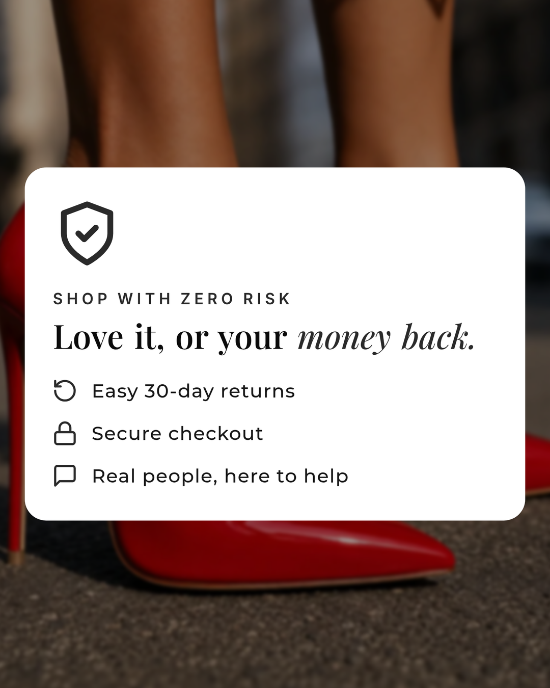 Urania | Scalloped Stilettos money-back guarantee
