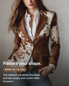 Valene | Statement Print Blazer fit and sizes