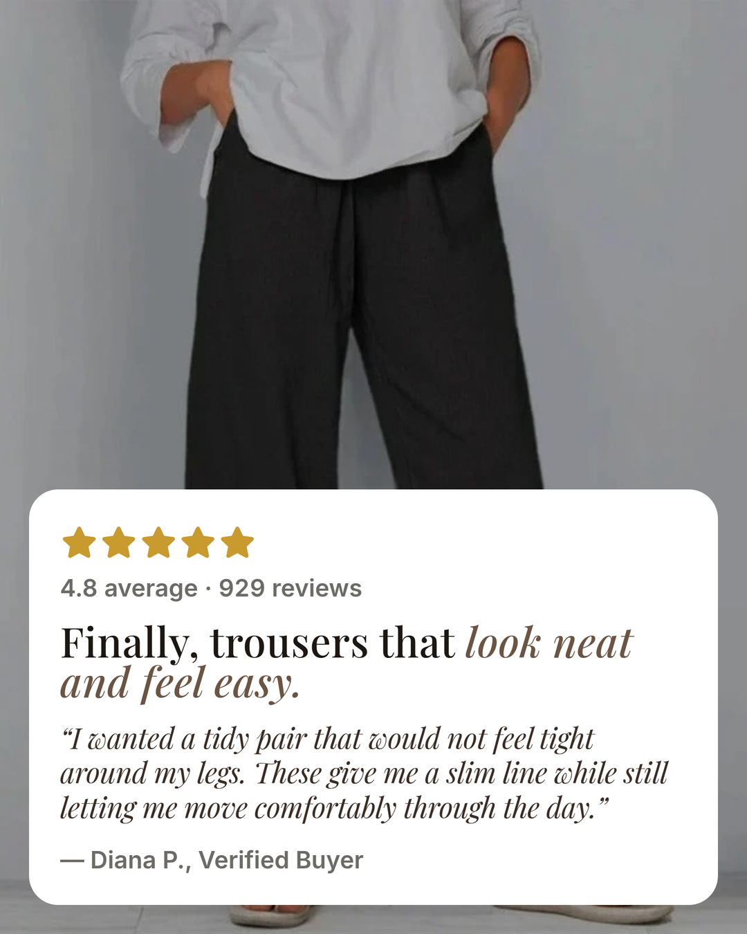 Vanda | Elegant Summer Trousers five star customer review