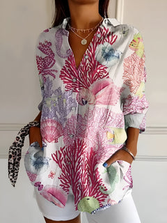 Ursula | Floral Wave Blouse