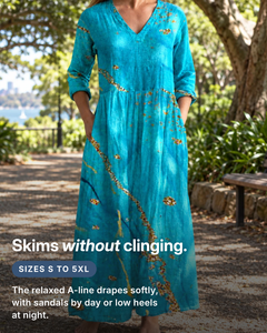 Vesna | Floral Summer Midi Dress fit and sizes
