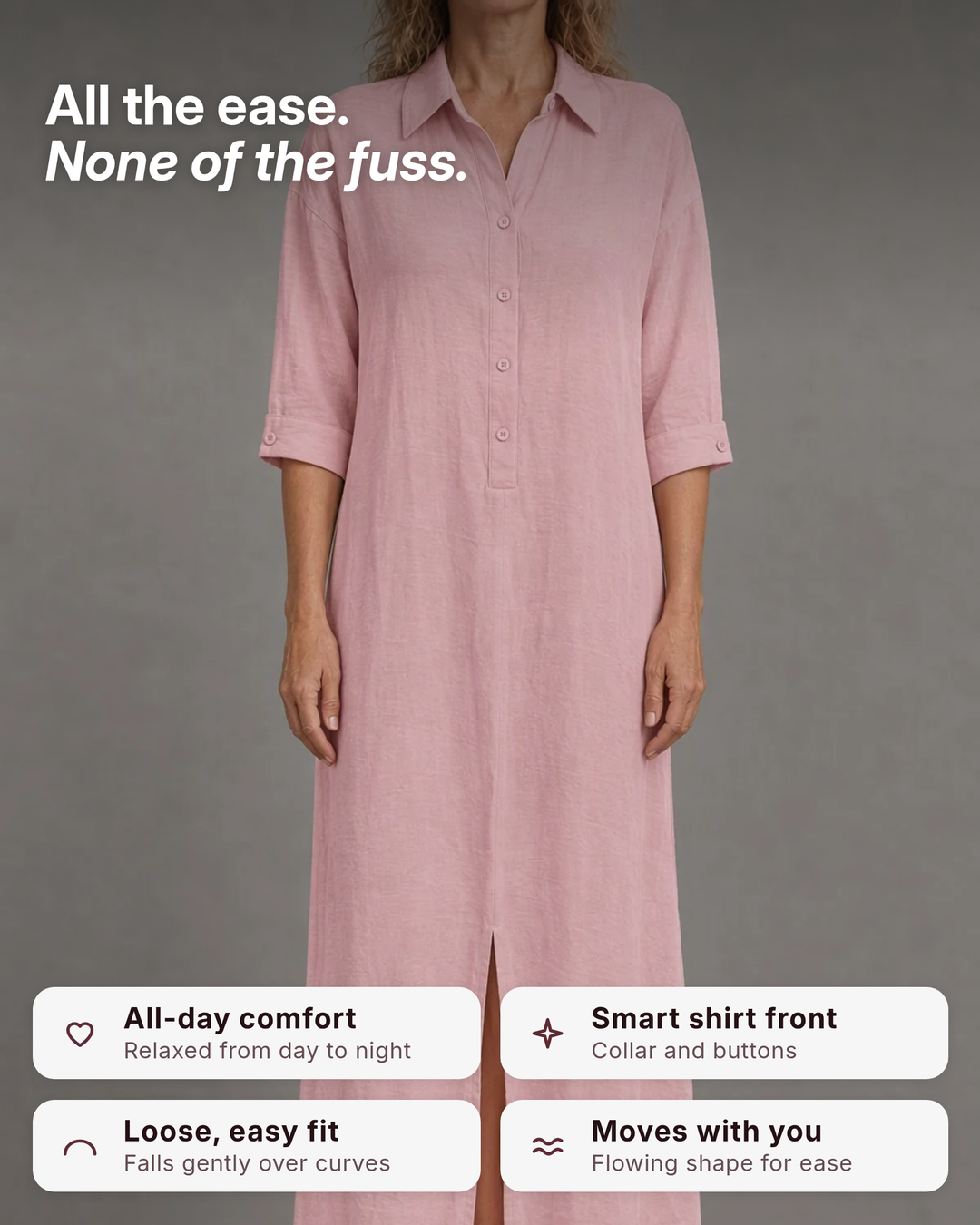 Wynonna | Linen-Look Maxi Shirt Dress benefits