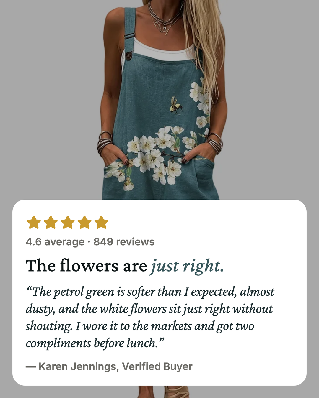 Xanthe | Floral Relax Overall five star customer review