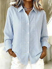 Mona | Lightweight Striped Blouse